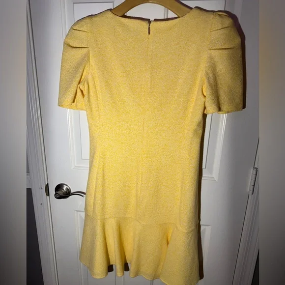 Karl Lagerfeld Yellow Puff Sleeve Mini Dress - Picture 9 of 11